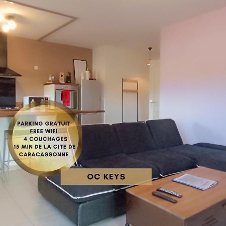 *Le Cocon Bistroquet*Oc.Keys/Terrasse/ Parking Lägenhet Carcassonne Exteriör bild